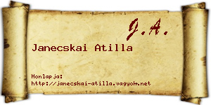 Janecskai Atilla névjegykártya
